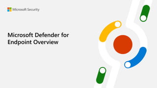 Microsoft Defender for
Endpoint Overview
 