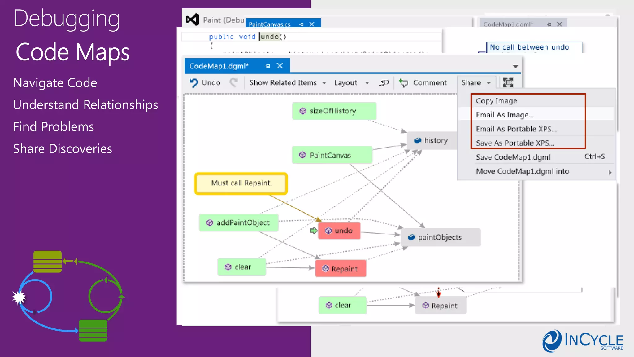 Code Maps
Navigate Code
Understand Relationships
Find Problems
Share Discoveries
 