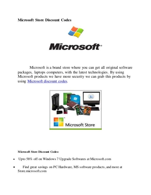 Microsoft discount codes