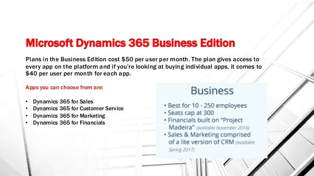 microsoft dynamics 365 pricing