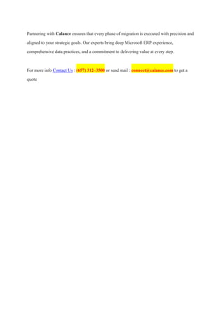 Microsoft Dynamics 365 Data Migration | PDF