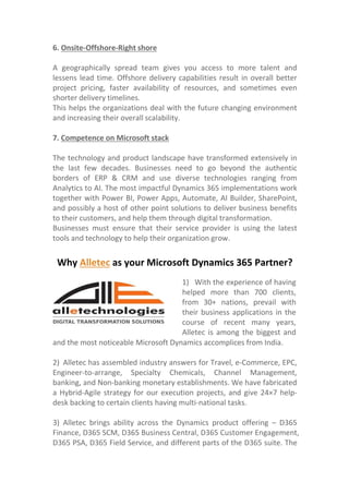 Microsoft Dynamics 365 Partners