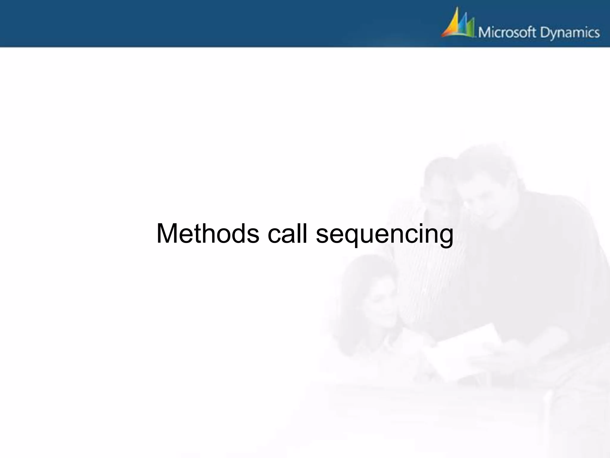Methods call sequencing
 