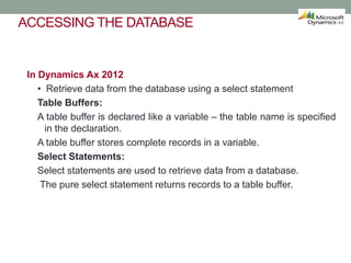 Microsoft dynamics ax 2012 development introduction part 2/3 | PPTX