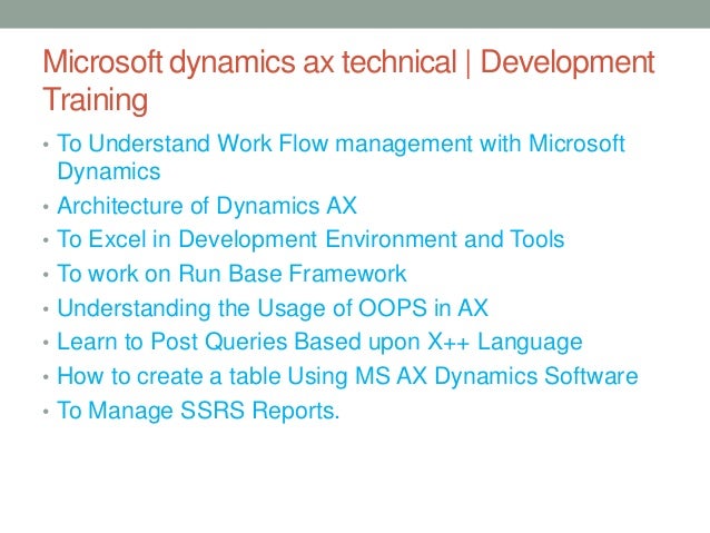 Dynamics ax 2012 report development