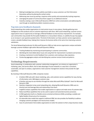 Microsoft Dynamics CRM - CRM and Social Networking Whitepaper | PDF