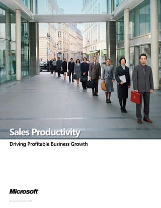 Sales Productivity
Driving Profitable Business Growth




Revised December 2008
 