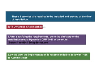 Microsoft dynamics crm 2011 installation | PPTX
