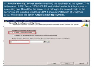 Microsoft dynamics crm 2011 installation | PPTX