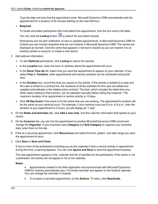 Microsoft dynamics crm 2011 user's guide
