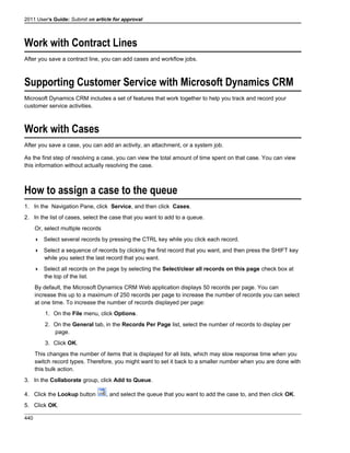 Microsoft dynamics crm 2011 user's guide