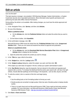 Microsoft dynamics crm 2011 user's guide