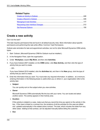Microsoft dynamics crm 2011 user's guide