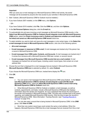 Microsoft dynamics crm 2011 user's guide