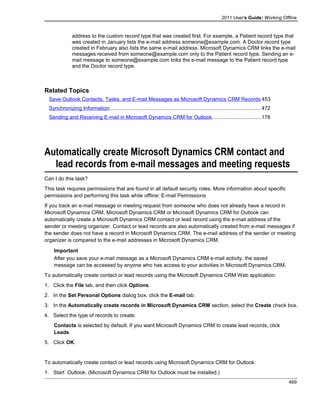 Microsoft dynamics crm 2011 user's guide