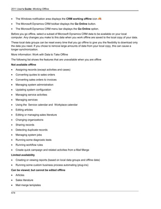 Microsoft dynamics crm 2011 user's guide