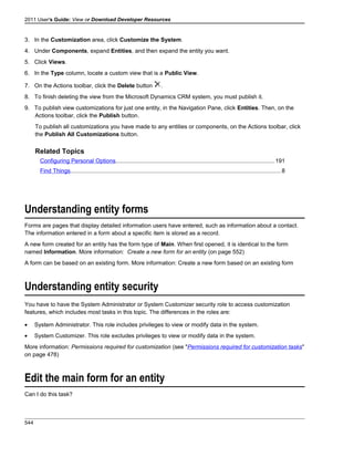 Microsoft dynamics crm 2011 user's guide