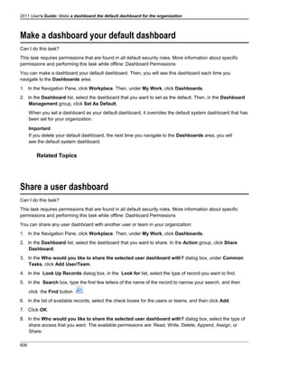 Microsoft dynamics crm 2011 user's guide