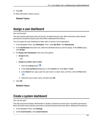Microsoft dynamics crm 2011 user's guide