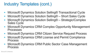 Industry Templates (cont.)








 