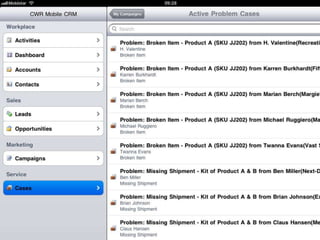 Microsoft Dynamics CRM dashboards on iPad