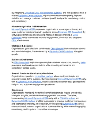 Microsoft Dynamics CRM _ Key to Efficient Customer Relationship ...