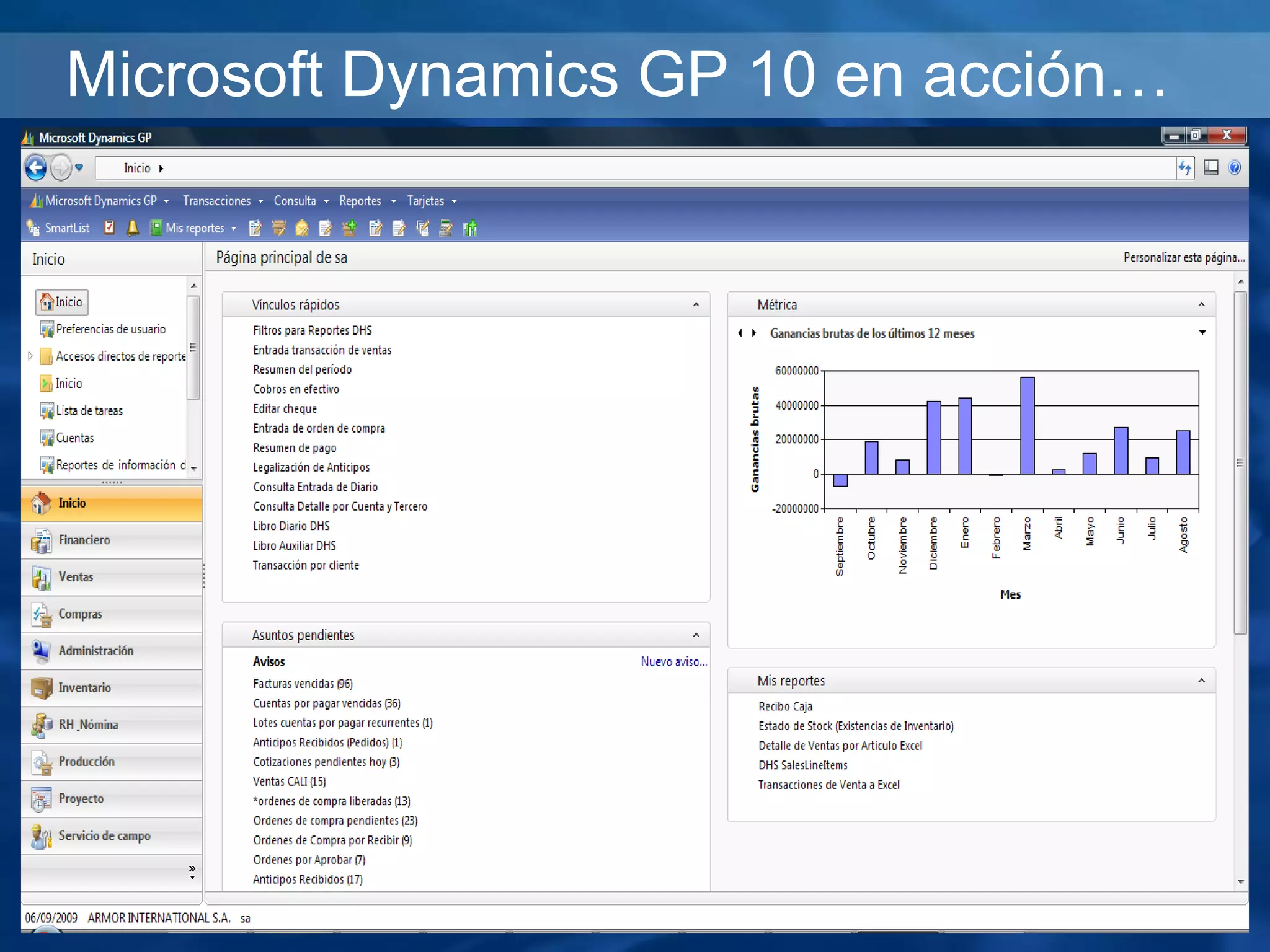 Microsoft Dynamics GP 10 en acción… 