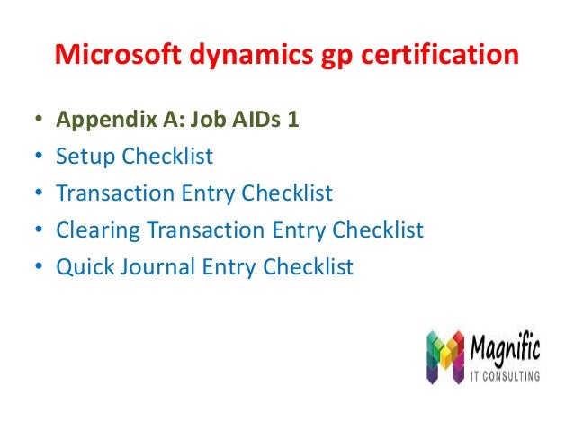 Microsoft Dynamics Gp Certification – KHPH