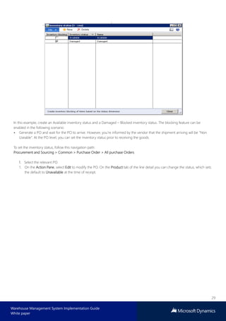 Microsoft dynamics warehouse management system implementation guide | PDF