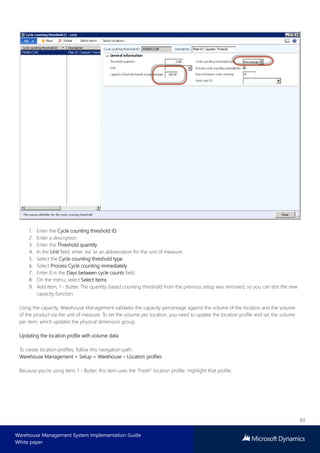 Microsoft dynamics warehouse management system implementation guide | PDF