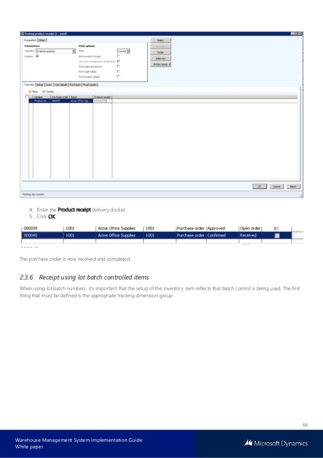 microsoft dynamics warehouse management system implementation guide