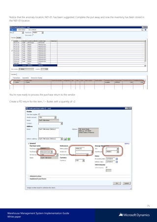 Microsoft dynamics warehouse management system implementation guide | PDF