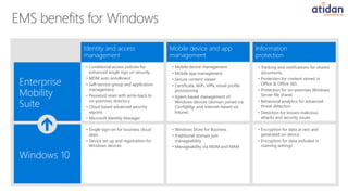 Microsoft Enterprise Mobility Suite Presented by Atidan | PDF
