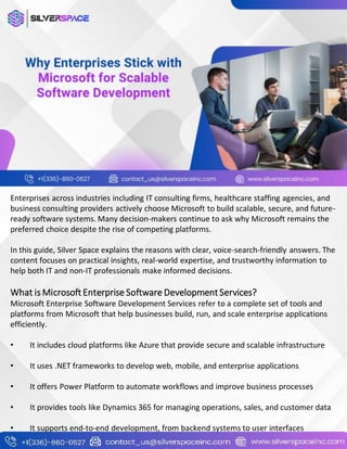 Microsoft Enterprise Software Development Services | PDF