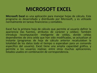Microsoft excel