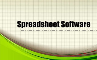 Spreadsheet Software
 