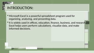 Microsoft Excel.pptxhogkvkgkvkgkgkvkvkggkgkg | PPTX