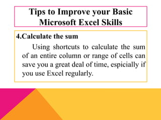 LESSON 3: BASIC SKILLS ON MICROSOFT EXCEL | PPTX
