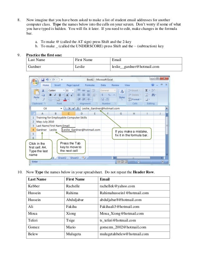 microsoft excel online tutorial 2010