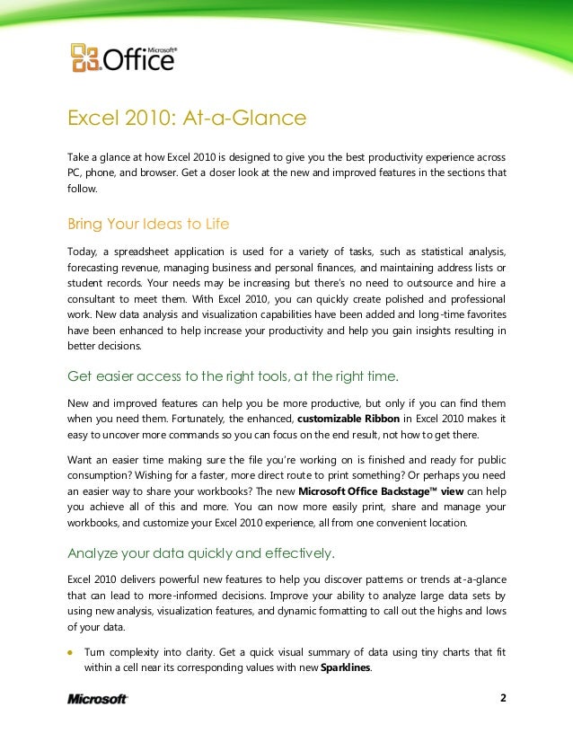 microsoft excel 2010 product guide final tiny charts that fit within a cell