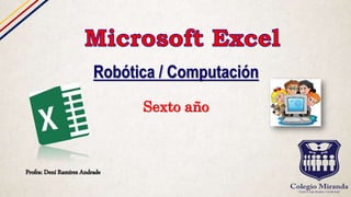 Profra: Dení Ramírez Andrade
Robótica / Computación
Sexto año
 