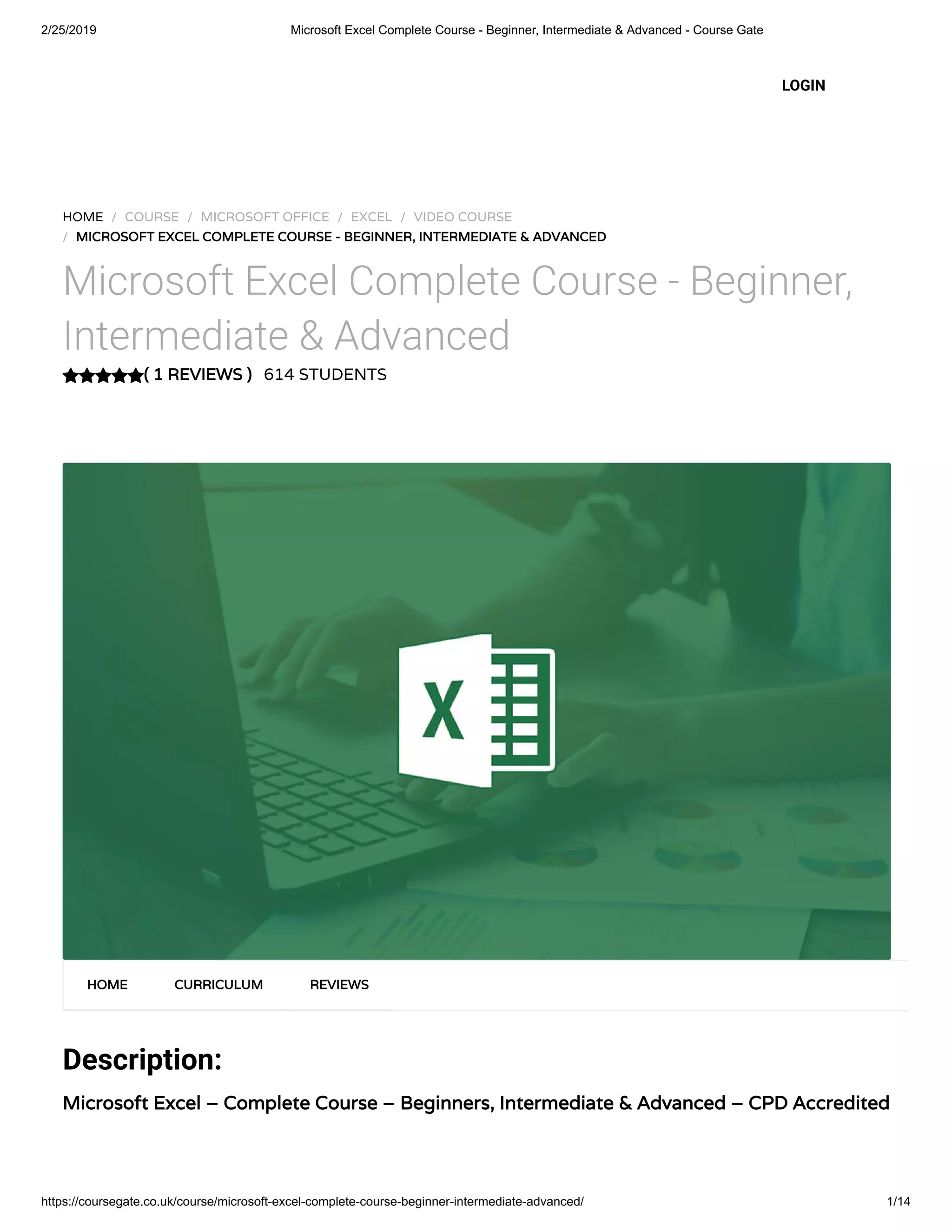 Microsoft excel complete course beginner, intermediate & advanced ...