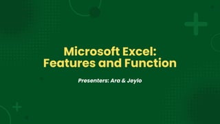 Microsoft Excel Features List.pdf Microsoft Excel: Features and Functions. | PDF