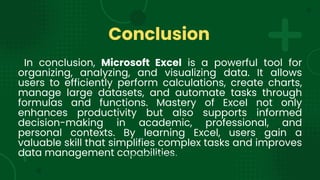 Microsoft Excel - Features and Functions. | PDF