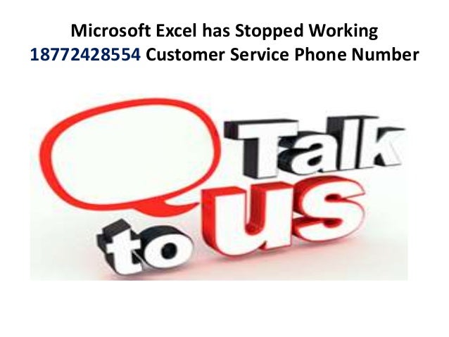 microsoft excel has stopped working 18772428554 customer microsoft excel customer service