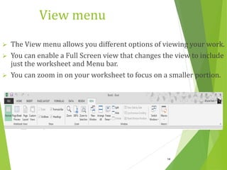 Excel Slideshow View Microsoft Excel power point slide share .pptx