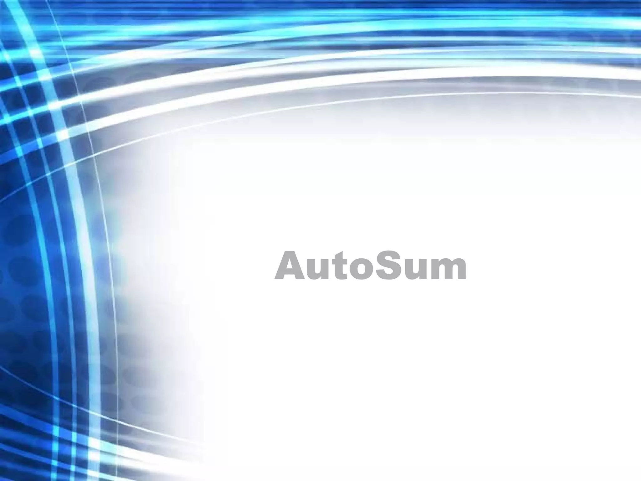 AutoSum 