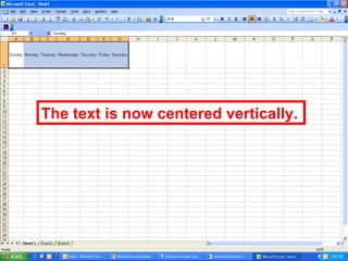 The text is now centered vertically. 