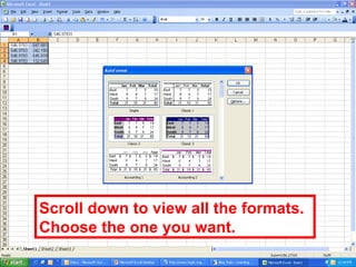 Scroll down to view all the formats.  Choose the one you want. 