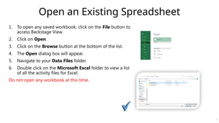 Excel Slideshow View Microsoft Excel Student PPT slides 1.pptx